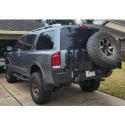 Rear bumper with swing arm for Nissan Armada
